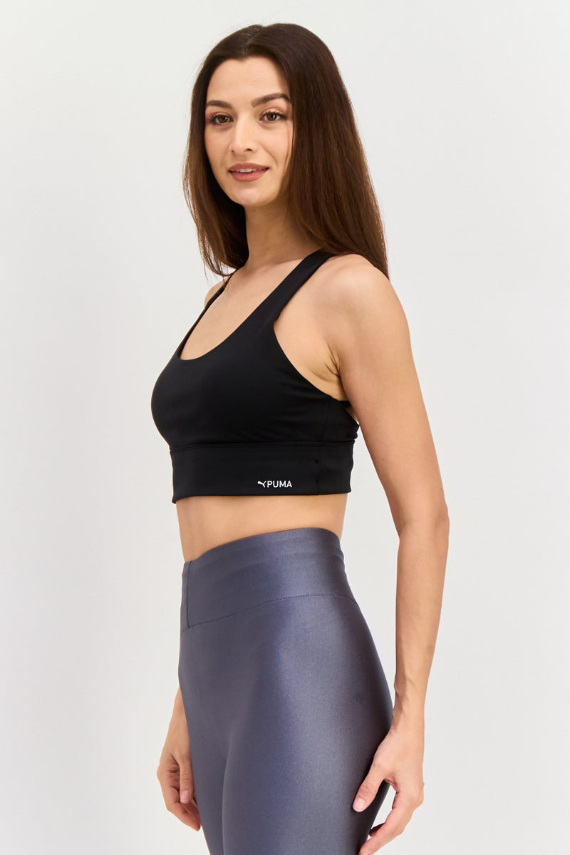 PUMA Women Sportswear Fit Lightly Padded Training Bra, Black - Image 2