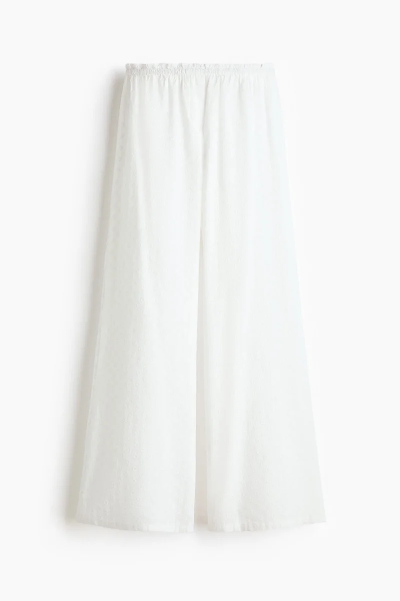 H&M Embroidered cotton pyjama bottoms