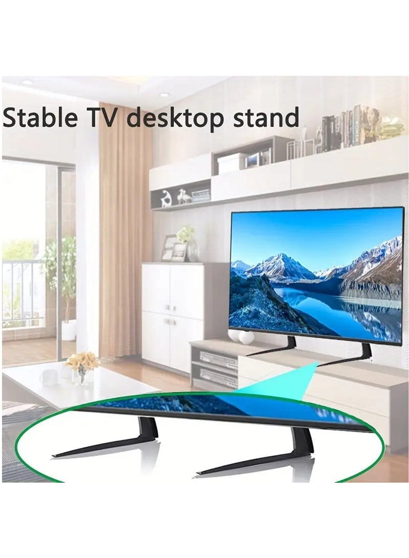 Hihonor TV Stand Mount, Universal TV Stand Tabletop for 32 to 75 inch Plasma LCD LED Flat Screen TVs, TV Legs, Holds up to 88lbs, Height Adjustable TV Base - Image 3