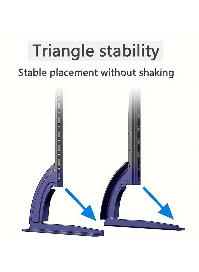 Hihonor TV Stand Mount, Universal TV Stand Tabletop for 32 to 75 inch Plasma LCD LED Flat Screen TVs, TV Legs, Holds up to 88lbs, Height Adjustable TV Base - Image 4