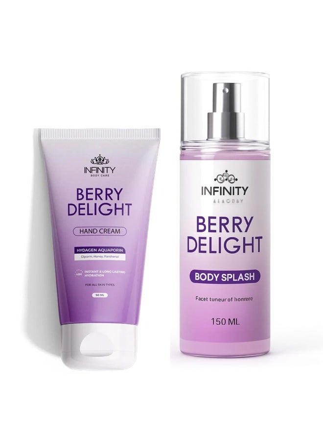إينفينيتي انفنيتي ترطيب وانتعاش بيري ديلايت (بادي سبلاش 150 مل +هاند كريم )