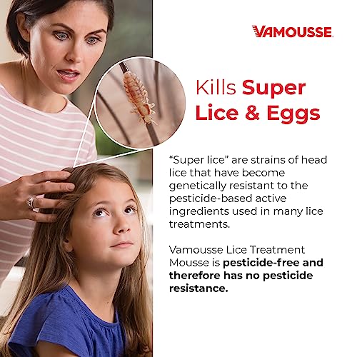 Vamousse PRO Lice Emergency Kit, Includes Lice Treatment Mousse (6 Oz), Daily Shampoo (4 Oz), Repellent Spray (3 Oz), Steel Comb & 2 Clips, for Kids & Adults, Ideal for Daily Use - Image 4
