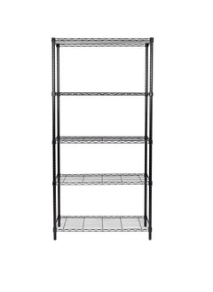 Generic 5-Tier Adjustable Storage Shelf Black  - Image 1