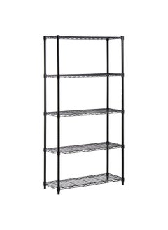 Generic 5-Tier Adjustable Storage Shelf Black  - Image 4
