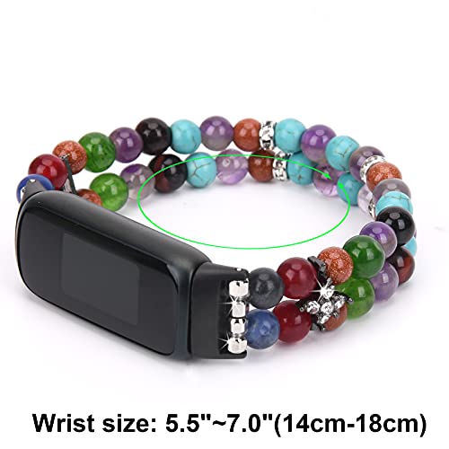 Wongeto Compatible with Fitbit Luxe Bands,Fashion Handmade Elastic Stretch Pearl Bracelet Women Replacement Strap for Fitbit Luxe accssorises (Color Pearl) - Image 4