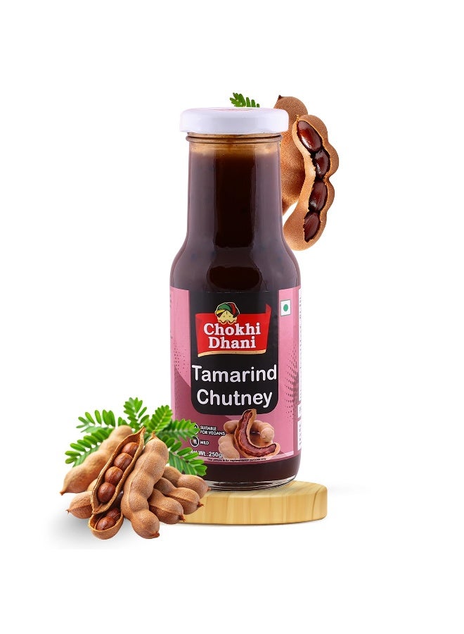 Chokhi Dhani Foods Tamarind Chutney - 250g | Sweet & Tangy | Perfect for Chaats | Ready-to-Use Dipping Chutney | Fresh Khatti Mithi Imli Chutney - Image 3