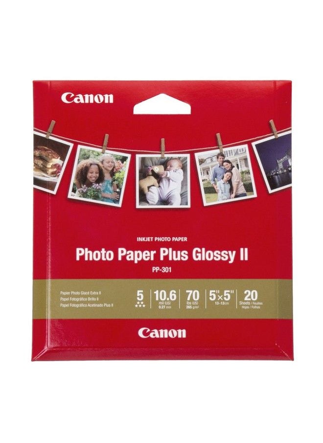 Canon - Glossy Photo Paper Plus Ii5'X5'(20 Sheets) Pp301 - Image 1