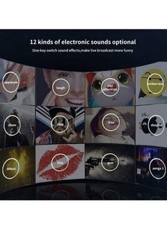 JAJEEK V8S Live Sound Card Bluetooth Sound Mixer Board 3.5mm Audio Interface Live Sound Card with 16 Sound Effects 6 Connecting Methods Dual DSP Noise Reduction Chip For Live Streaming Recording Game PC  - Image 2