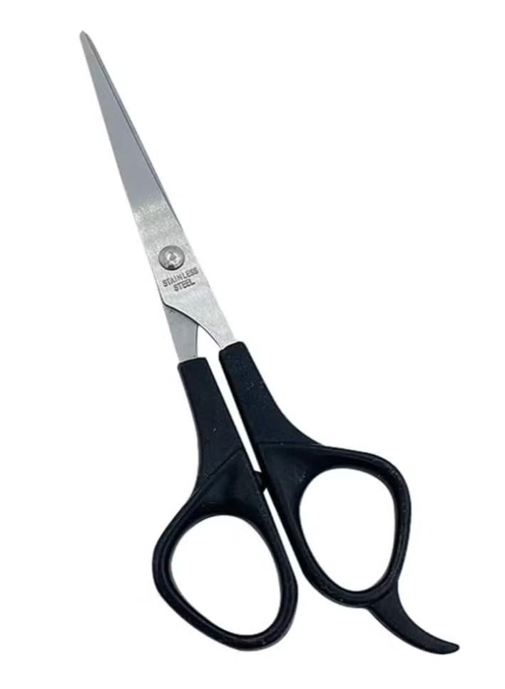 Stylish and Compact Scissors - Practical and Light, Suitable for Everyday Use at Home, Office or Sharp Stainless Steel Blades - Ergonomic Handle for Easy Control and Precision Cutting (Black) - Image 1