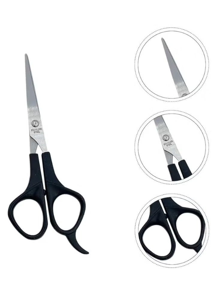 Stylish and Compact Scissors - Practical and Light, Suitable for Everyday Use at Home, Office or Sharp Stainless Steel Blades - Ergonomic Handle for Easy Control and Precision Cutting (Black) - Image 3