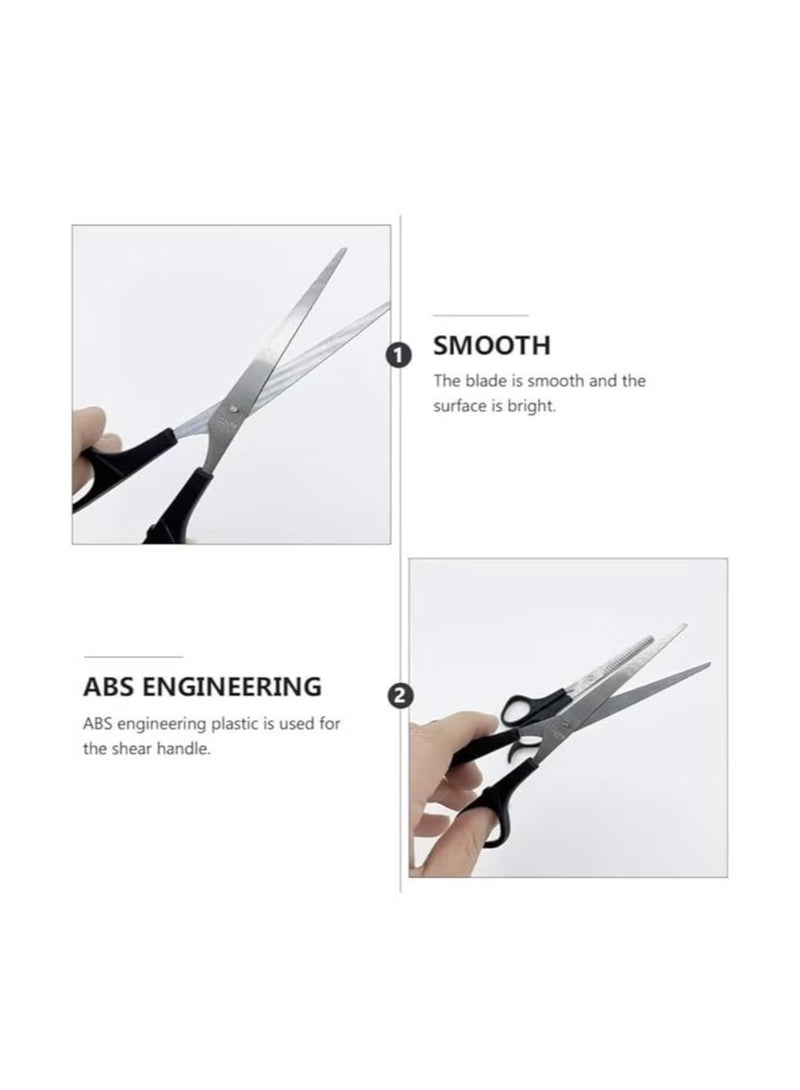 Stylish and Compact Scissors - Practical and Light, Suitable for Everyday Use at Home, Office or Sharp Stainless Steel Blades - Ergonomic Handle for Easy Control and Precision Cutting (Black) - Image 4