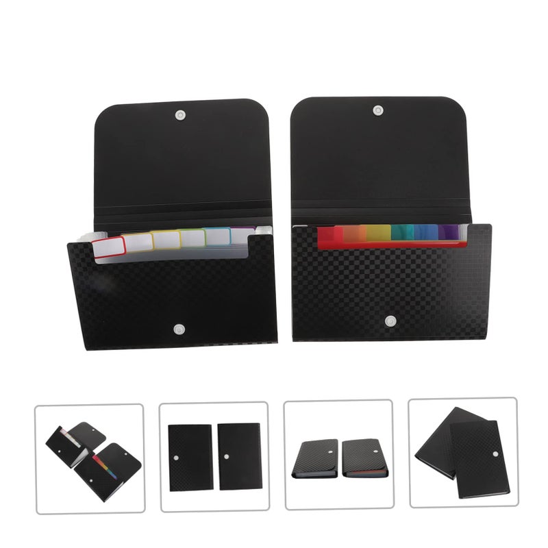 2Pcs Portable Accordion File Organizer With Layers For Documents And Receipts - Image 3