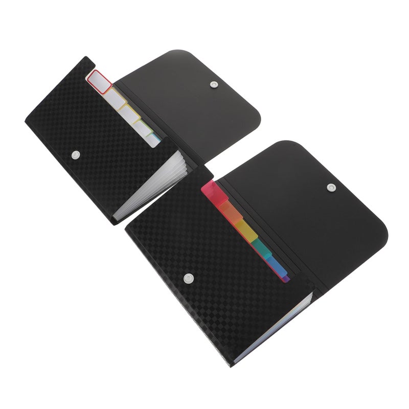 2Pcs Portable Accordion File Organizer With Layers For Documents And Receipts - Image 2