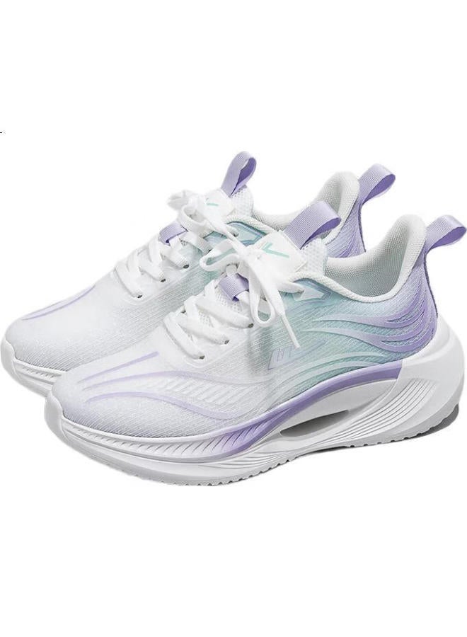 Pull Back Warrior Women's Sports Shoes New Breathable Thick-soled Casual Women's Shoes White Purple Green 35 - Image 2