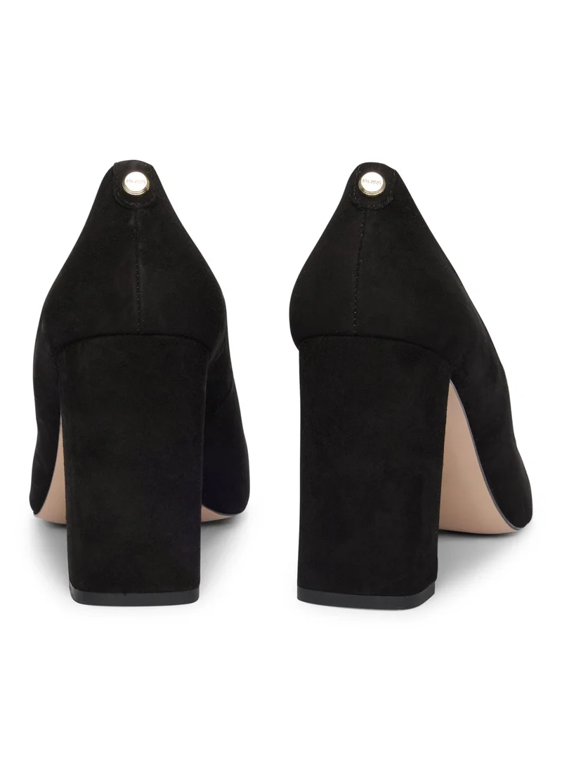 BOSS Suede pumps with 9cm block heel