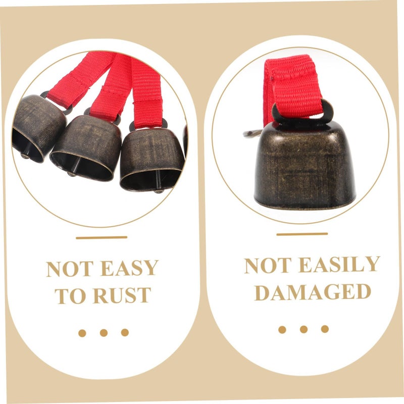 3 Pieces Camping Bear Bells Loud Emergency Hiking Biking Mute Function Vintage Design Lightweight Sturdy - Image 3