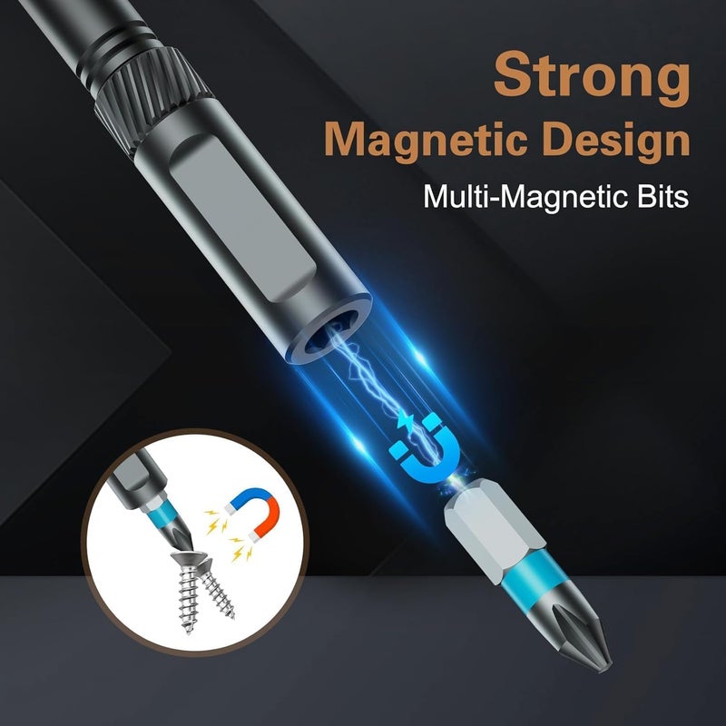 SEESE Ratchet Magetic Screwdriver Set: S2 Steel Precision Screwdriver Set - Removable Self Assembly Screwdriver Kit for Furniture Assembly and Repair - Gift for DIYer - Image 5