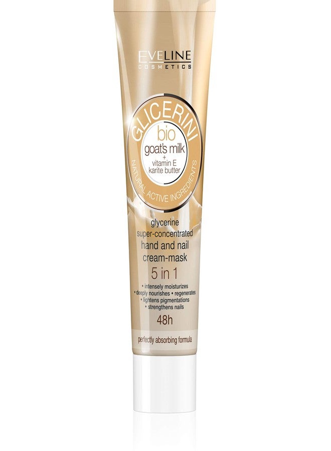 EVELINE COSMETICS Eveline Glycerine 5 In 1 Bio Goat's Milk + Vitamin E & Karite Butter Super-Concentrated Hand/Nail Cream Mask - Image 1