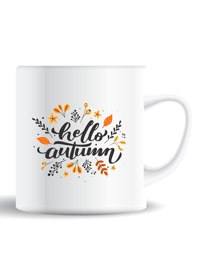 Theodor Premium Quality Two Sided Printed Coffee Mug Tea Cup Hello Autumn For Home Office, Kids Men Women - Image 1