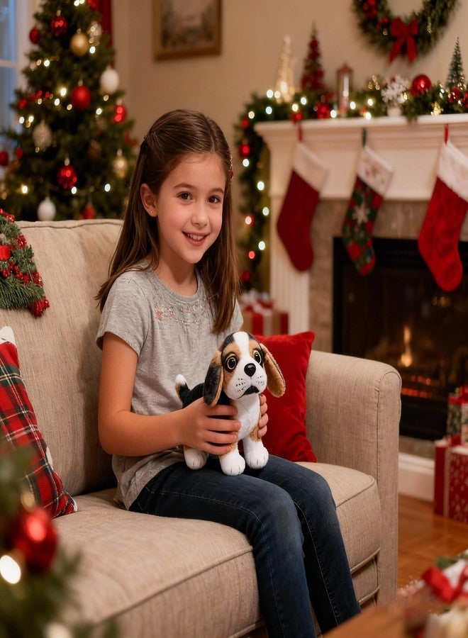 YONLIT Lifelike Beagle Stuffed Animal Animated Plush Puppy Toy Doll Super Realistic Dogs Act Like Real Excellent Gifts for Kids Birthday Party Dog Collection 9 Inches (Beagle) - Image 5