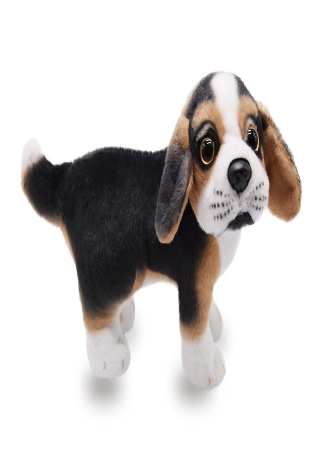 YONLIT Lifelike Beagle Stuffed Animal Animated Plush Puppy Toy Doll Super Realistic Dogs Act Like Real Excellent Gifts for Kids Birthday Party Dog Collection 9 Inches (Beagle) - Image 2