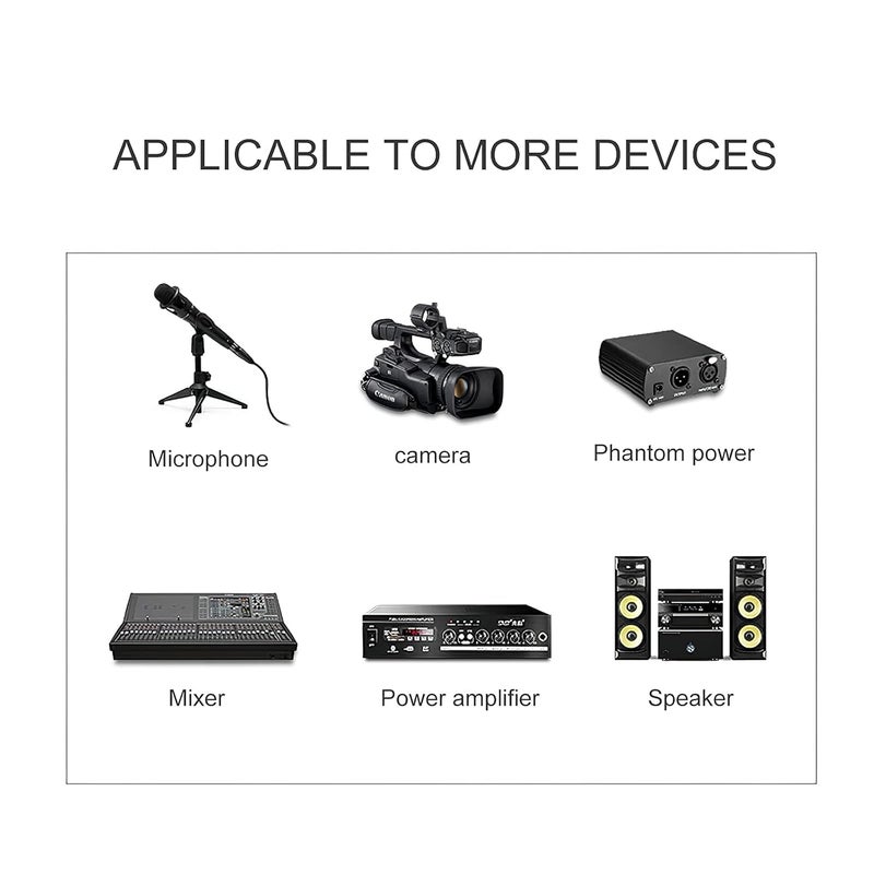 MADOWL 4 Pack DMX Cables - 1.2m & 3ft XLR Male to Female, Short & Long Stage Light DMX Signal Connection - Image 3