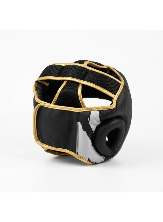 Spall Premium Boxing Head Guard Round 14 Protective Headgear Adjustable Training Head Protector for Boxing Kickboxing MMA Muay Thai Sparring Combat Sports Shock Absorption- BLACK - Image 4