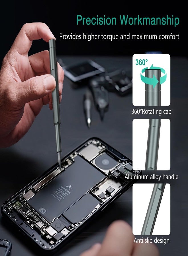 ORIA Precision Screwdriver Set, 46 in 1 Magnetic Screwdriver Set with 42 Bits, Magnetic Storage Case, Electronics Repair Tool Kit for Phone, Laptop, Watch, Eyeglasses - Image 5