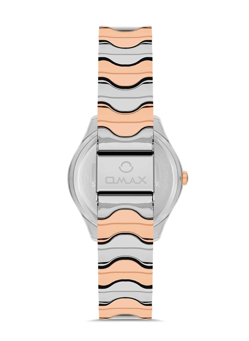 OMAX - Omax Women's Luxury Wrist Watch, Watches for Women, Stainless Watches, Classic Silver Steel Band, Blue Round Dial, Waterproof Watch, 1 Year Warranty - Image 1