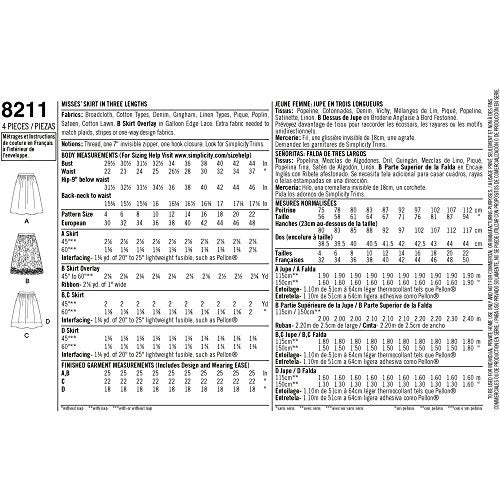 Simplicity 8211 Women's Dirndl Pocketed Skirt Sewing Patterns, Sizes 4-12 - Image 4