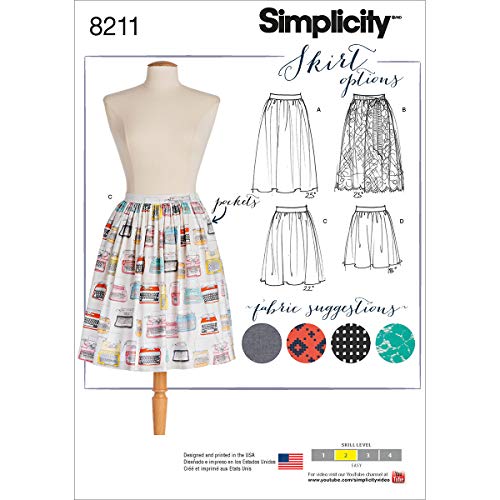 Simplicity 8211 Women's Dirndl Pocketed Skirt Sewing Patterns, Sizes 4-12 - Image 1