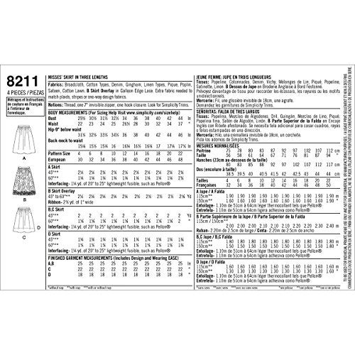 Simplicity 8211 Women's Dirndl Pocketed Skirt Sewing Patterns, Sizes 4-12 - Image 2