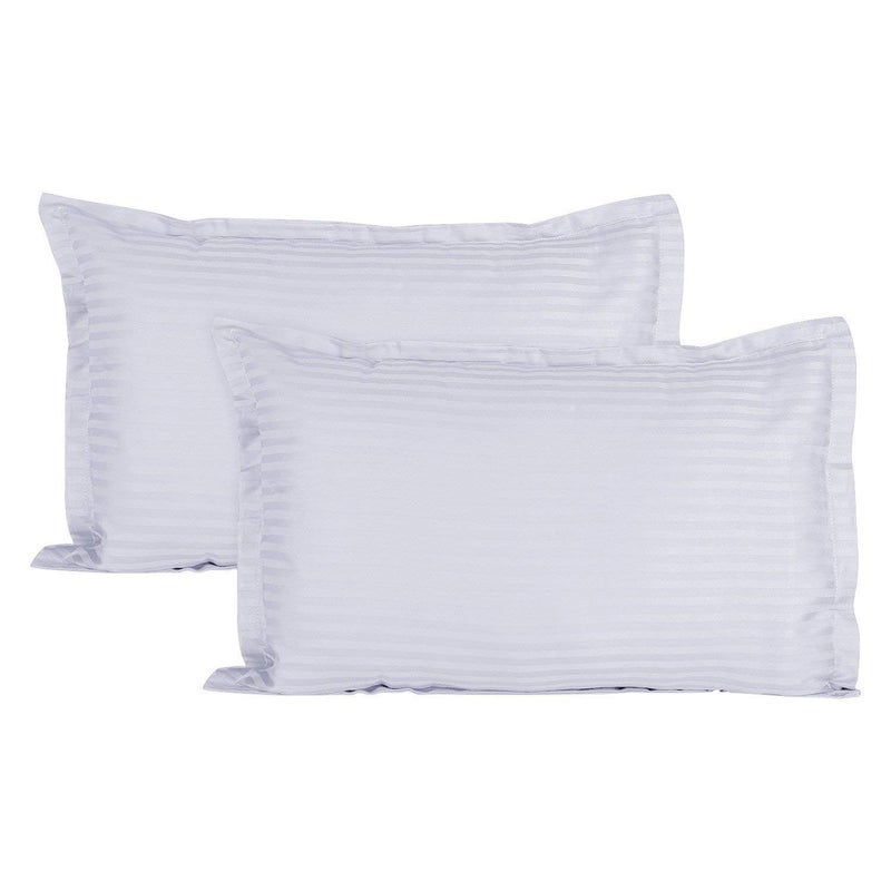 RRC Super Softt Brushed Microfiber Cotton Satin Striped Pillow Covers,144TC, 17X27(Inches),Pack of 2 Pillow Covers - Image 4