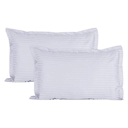 RRC Super Softt Brushed Microfiber Cotton Satin Striped Pillow Covers,144TC, 17X27(Inches),Pack of 2 Pillow Covers - Image 2
