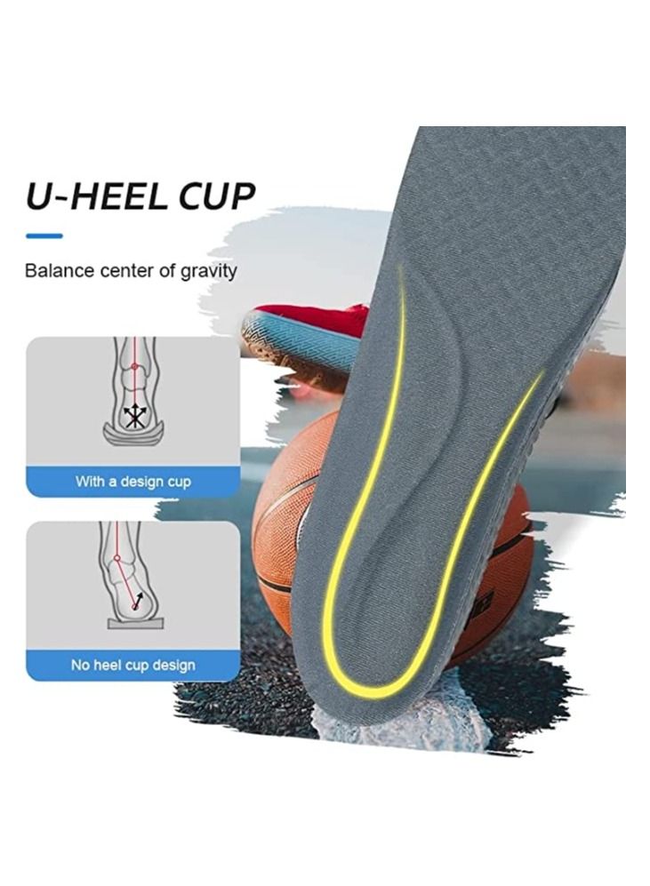 سيوسي نعل داخلي لتقويم العظام ، نعل داخلي مبطن بالفوم ، نعل داخلي رياضي ممتص للصدمات وجزيئات الفشار يسمح بمرور الهواء ، يمتص الصدمات ويخفف آلام القدم (النساء 8-10 / رجال 6.5-8.5) - Image 4