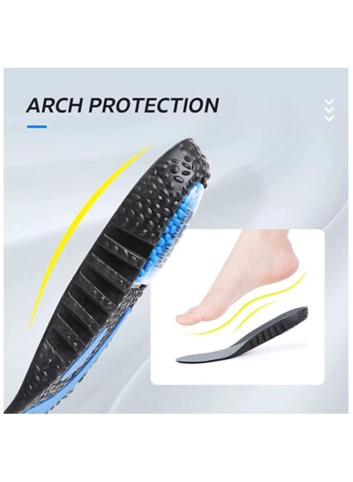 سيوسي نعل داخلي لتقويم العظام ، نعل داخلي مبطن بالفوم ، نعل داخلي رياضي ممتص للصدمات وجزيئات الفشار يسمح بمرور الهواء ، يمتص الصدمات ويخفف آلام القدم (النساء 8-10 / رجال 6.5-8.5) - Image 2