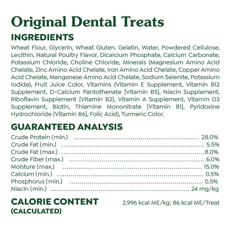 Greenies Original Regular Dental Dog Treats, (4) 18 ct Packs (72 Treats Total) - Image 4