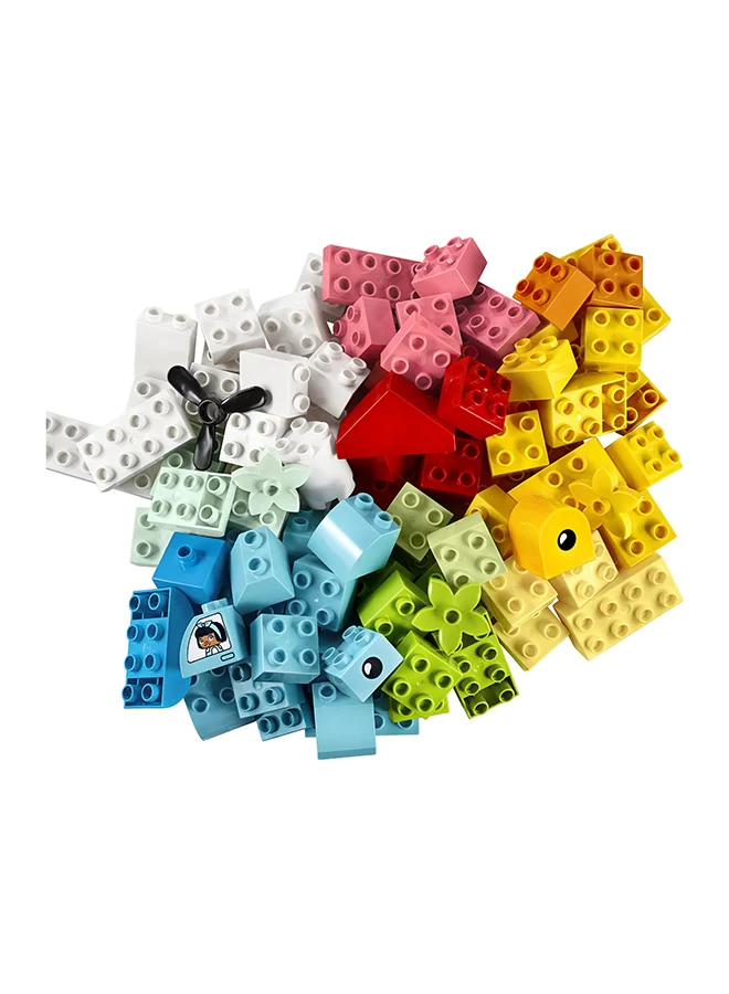 ليغو DUPLO Classic Heart Box 10909 Starter Building Toy Set; Encourages Early Years Developmental Learning and Independent Play for Ages 18 Months+; Endless Creativity with 15 Models to Grow Imaginations (80 Pieces)