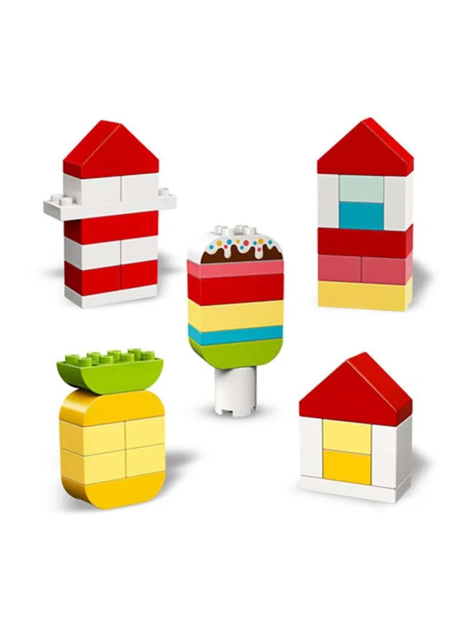 ليغو DUPLO Classic Heart Box 10909 Starter Building Toy Set; Encourages Early Years Developmental Learning and Independent Play for Ages 18 Months+; Endless Creativity with 15 Models to Grow Imaginations (80 Pieces)