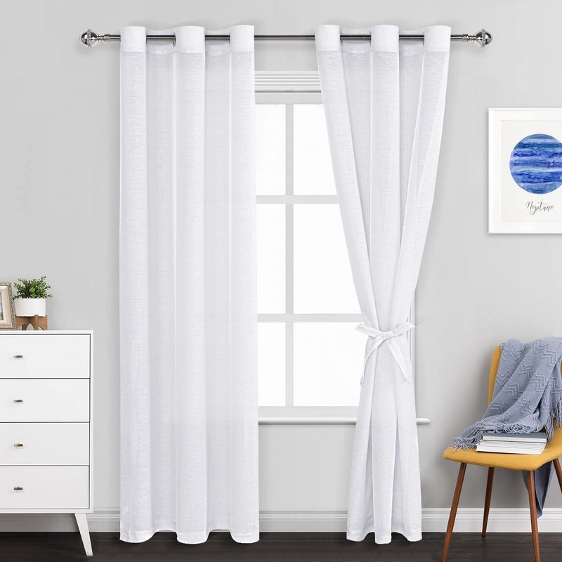 Vatge Premium Heavy-Duty French Door Curtain - Adjustable Rod Pocket Light Filtering Window Treatment for Sliding Glass Doors  1 Panel  W25 x L72  Greyish White - Image 1