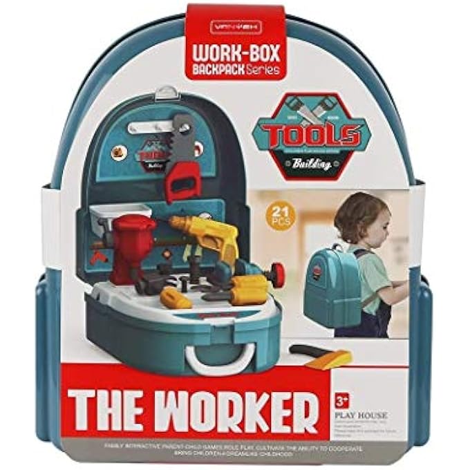 2-IN-1 TOOL SET TOY IN A BAGPACK FOR KIDS - Image 1