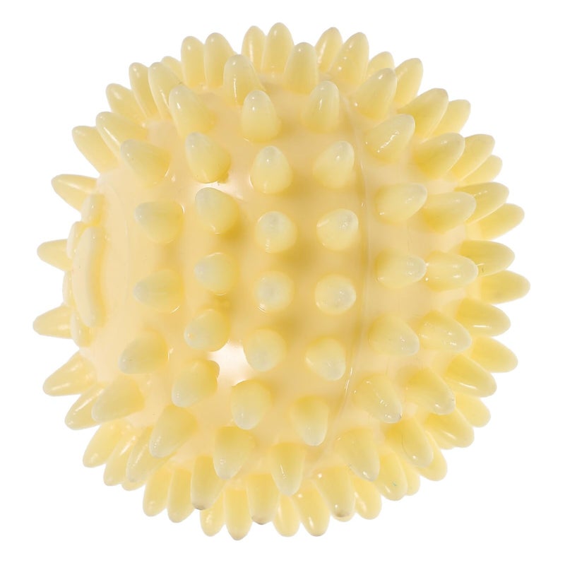 Spiky TPR Foam Ball Dog Chew Toy For Dental Cleaning Teething Puppies Outdoor Training Yellow - Image 2