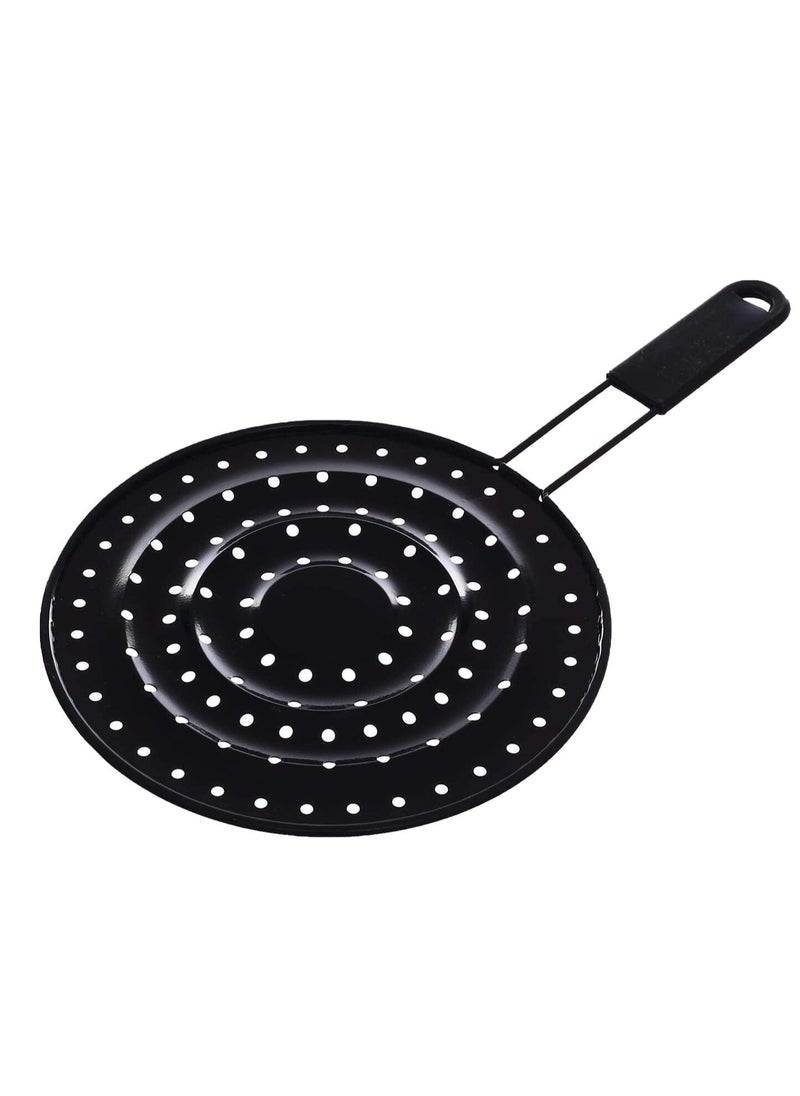 Simmer Ring Black Rice Diffuser Plate with Handle – 20cm Round Size  - Image 1
