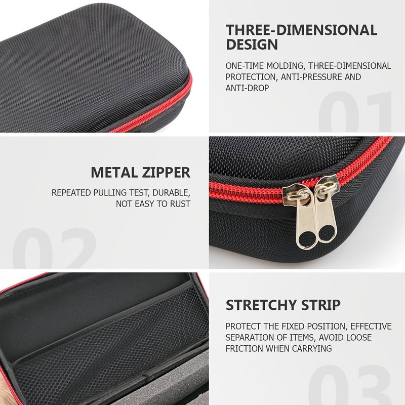 Wireless Microphone EVA Storage Bag 1 To 2 Shockproof Dustproof And Pressure Resistant Shell Hard Case With Mesh Bag Handheld Portable Double Microphone Travel Box - Image 3
