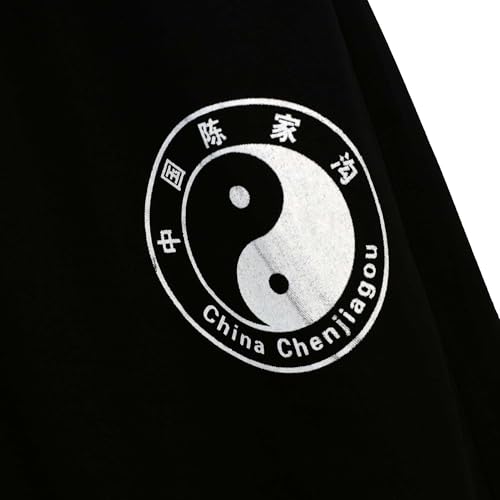 ZooBoo Chenjiagou Tai Chi Pants – Black Cotton Martial Arts Training Trousers for Tai Chi &Kung Fu & Martial Arts Practice(3XL) - Image 2