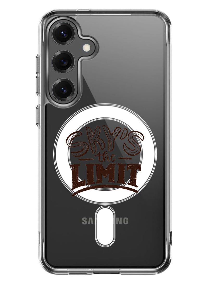 Theodor Magnetic Case for Samsung Galaxy S25 Plus 6.7-inch Compatible with MagSafe Wireless Charging, Shockproof Phone Bumper Cover sky is the limit - Image 1