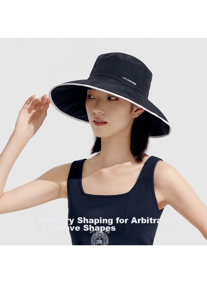 Vvc Chengyi Recommended Sun Protection Hat For Women, Double-sided Fisherman Hat With Wide Brim, Uv Protection, Fashionable Black - Image 2