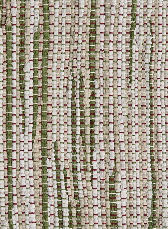 Park Designs Christmas Barn Chindi Table Runner 13" x 36" | Braided Cotton Blend Plaid Centerpiece Layer in Red Green Cream | Farmhouse Holiday Dining Accent | Decorative Tabletop Runner for Styling - Image 3