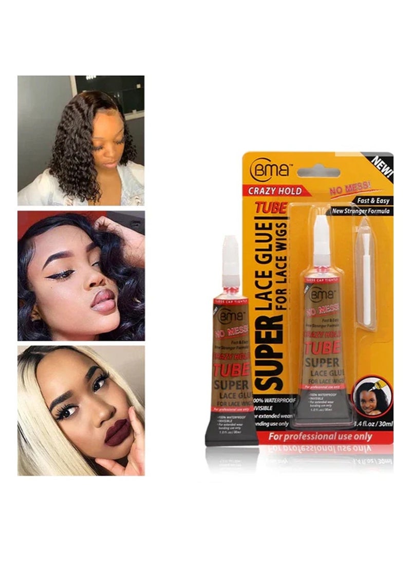 BMB Super Lace Glue for Lace Front Wigs Crazy Hold Tube 1.0 fl.oz - Image 4