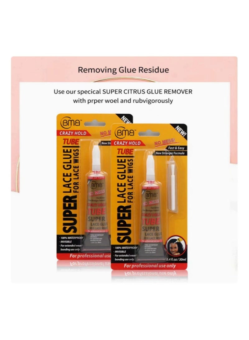 BMB Super Lace Glue for Lace Front Wigs Crazy Hold Tube 1.0 fl.oz - Image 3